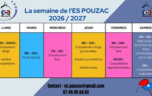 Les horaires pour la saison 2026-2027
